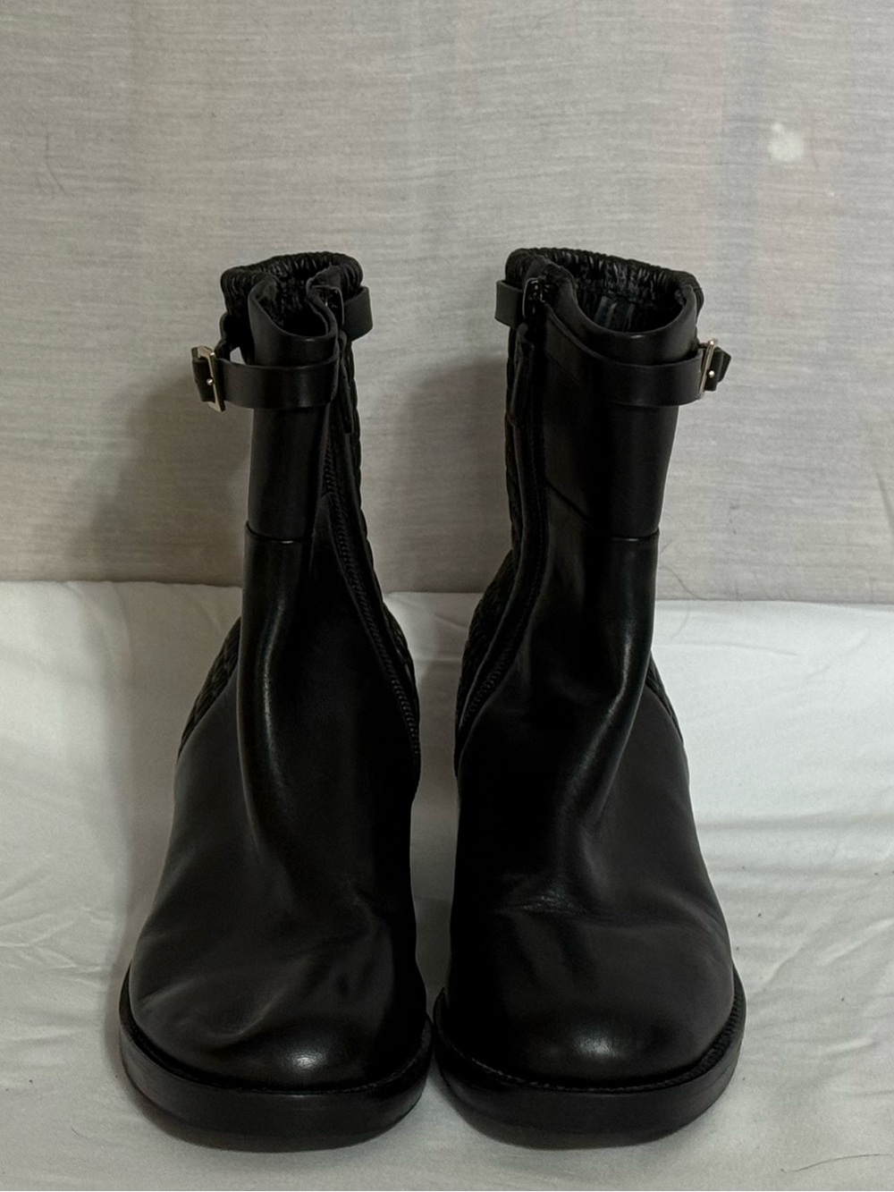Cole Haan Lexi Grand Stretch Strap Booties Black Leather 7B NWOB